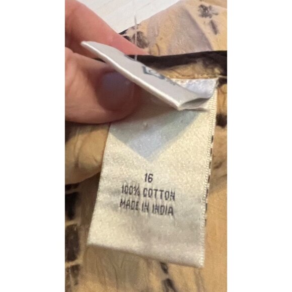 Vintage NWT dead stock Boho Cotton Tie-Dye Maxi Skirt Sz 16 crinkle cotton - Picture 4 of 11